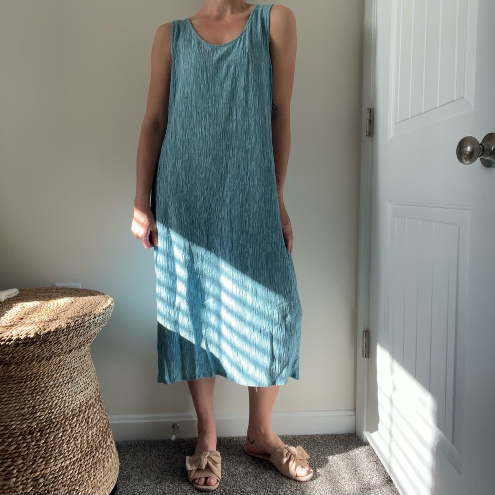 Vintage Karin Stevens Blue Midi Dress